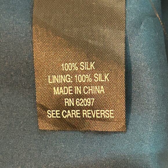 Vivienne Tam Blue silk and sequins spaghetti strap evening slip dress size 2 - Picture 7 of 8